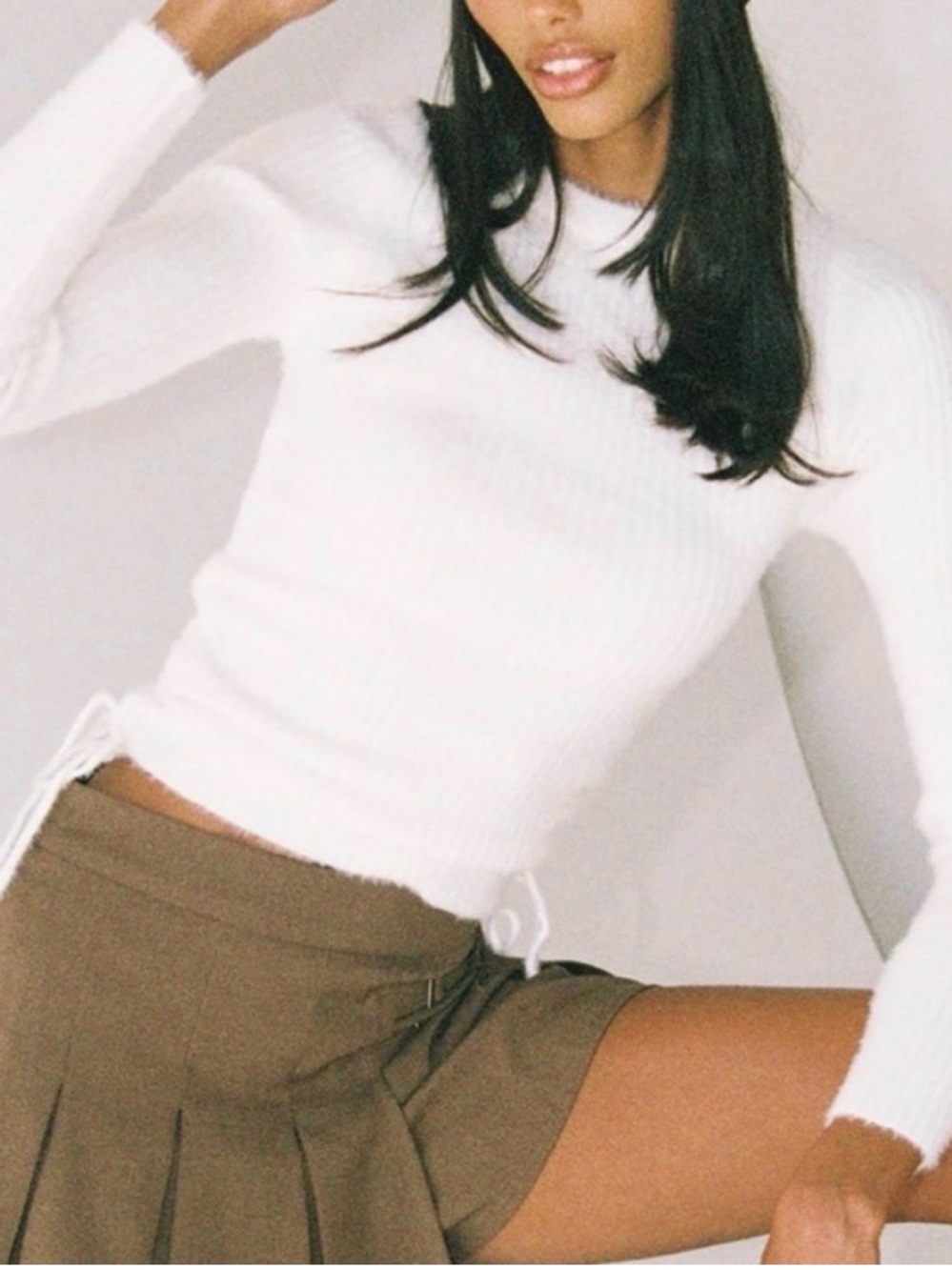 Princess Polly Jessica Sweater - Ribbed Knit Crew Sweater S/M